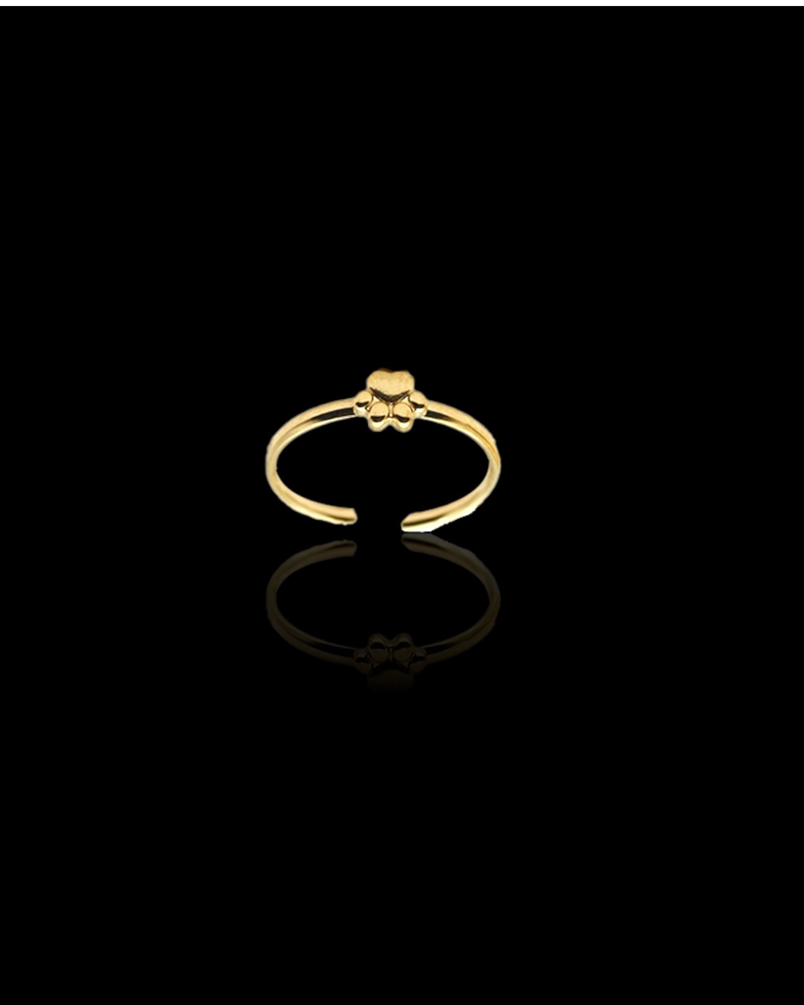 18K Gold Plated Paws ring