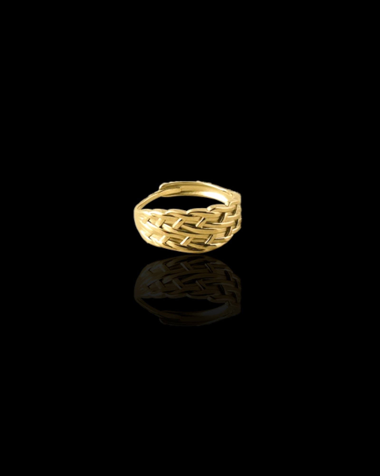 Criss Cross 18K Gold Plated ring